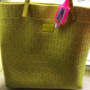 Super cute Neon green Michael Kors tote beach bag